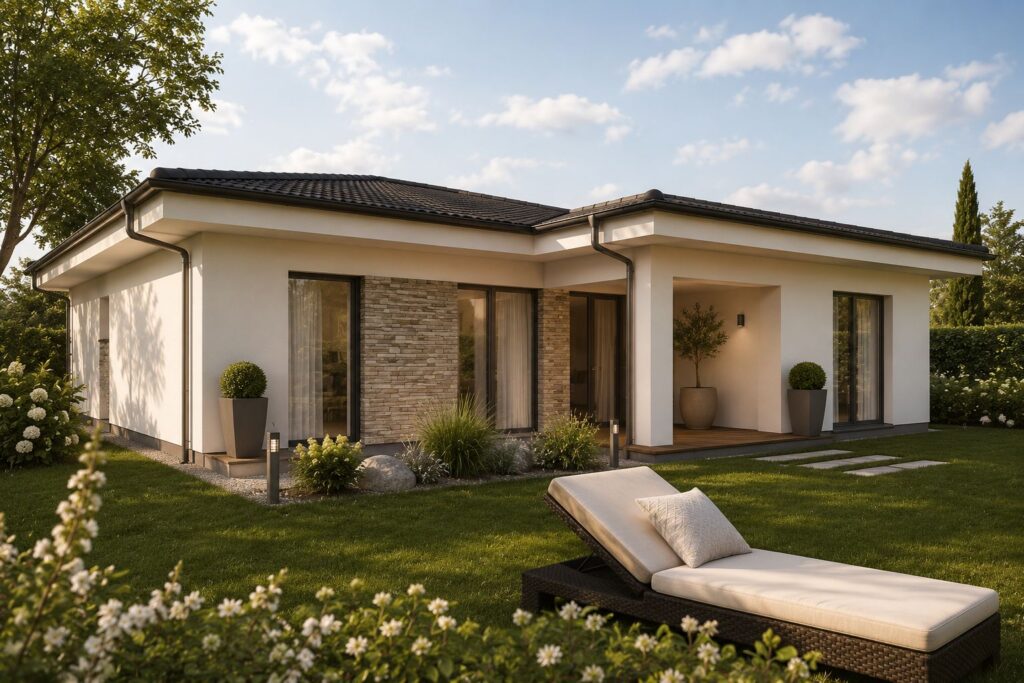 PROJEKT FÁZY: Moderný 4-izbový bungalov pod Vysokými Tatrami
