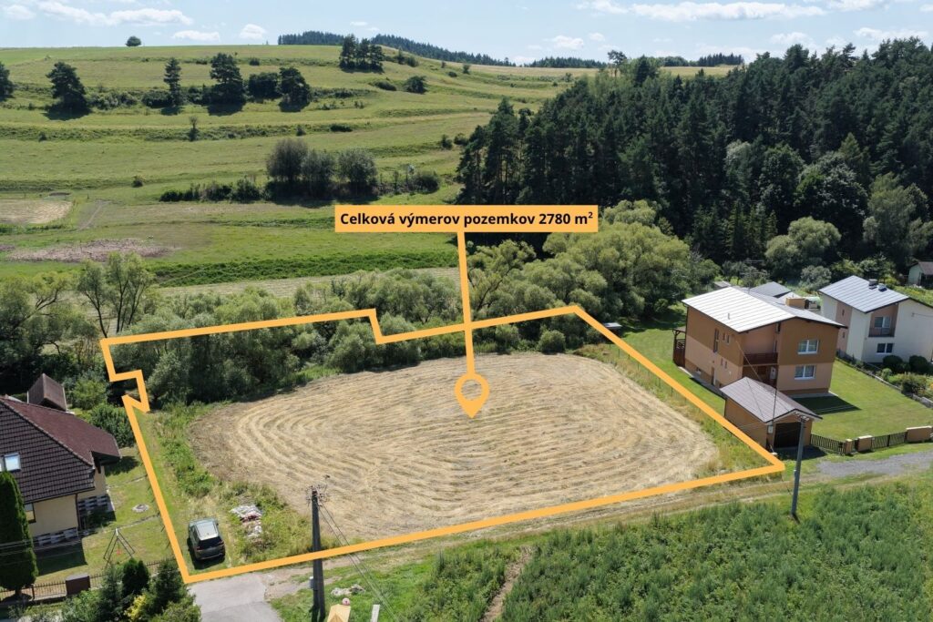 Pozemok pre Samostatné rodinné domy / Dvojdomy / Radovú zástavbu (2 780 m²) – obec Hôrka