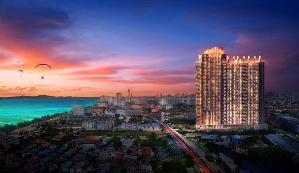 Luxusné bývanie s panoramatickým výhľadom na more: Apartmán na 43. poschodí v Copacabana Coral Reef, Thajsko